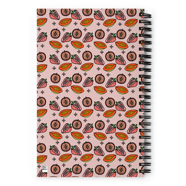 Feminine Fruit Spiral Notebook (dotted pages)