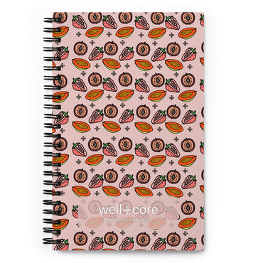 Feminine Fruit Spiral Notebook (dotted pages)